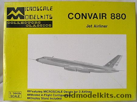 Microscale 1/144 Convair 880 Delta - With TWA or CAT (Taiwan) Decals, MS4-5 plastic model kit